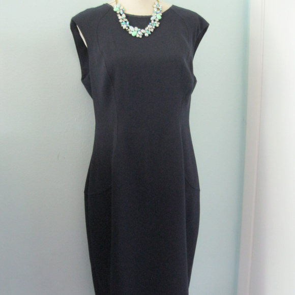 Eliza J Dresses & Skirts - Eliza J Navy Sleeveless Sheath Sz 14